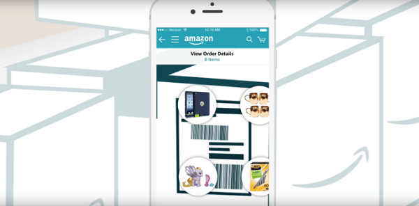 La app de Amazon permitirá ver qué hay dentro del paquete sin abrirlo