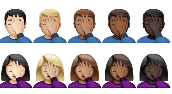 El facepalm. el emoji más necesario de todos