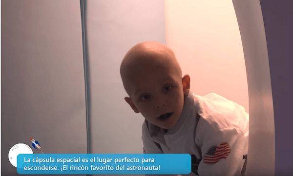 Juegaterapia lleva a los niños enfermos del Gregorio Marañón a la Luna