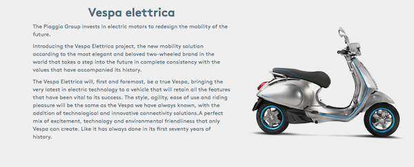 Vespa lanzará su primera moto eléctrica para 2017 2 vespa electrica 02