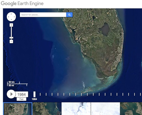 google earth cambio climatico