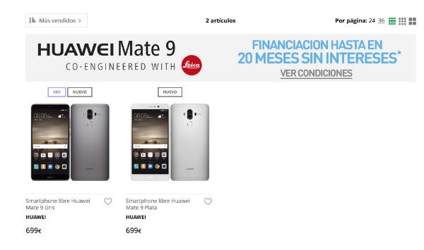 Huawei Mate 9 precio 