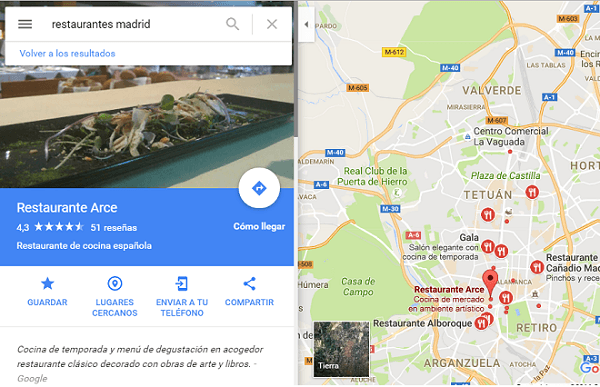 Restaurantes Google Maps mejor valorados