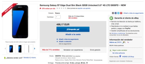 Samsung Galaxy S7 edge por 500 euros por el Black Friday 2 Samsung Galaxy S7 Edge Black Friday