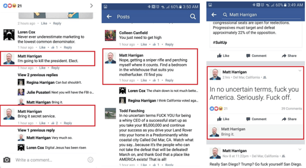 Un CEO amenaza de muerte a Donald Trump por Facebook 1 matt harrigan