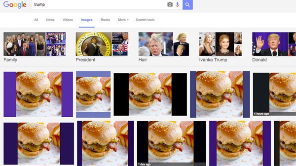 Cómo cambiar fotos de Donald Trump por hamburguesas en Chrome 2 Donald Trump