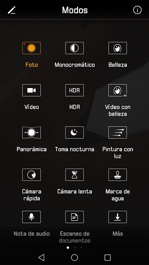 Huawei Mate 9 modos de camara