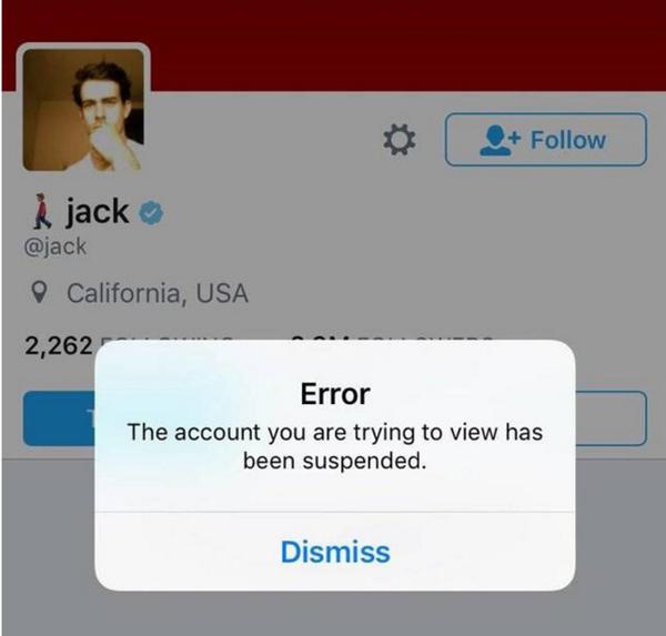 Twitter suspende la cuenta de su propio fundador 2 Twitter @jack