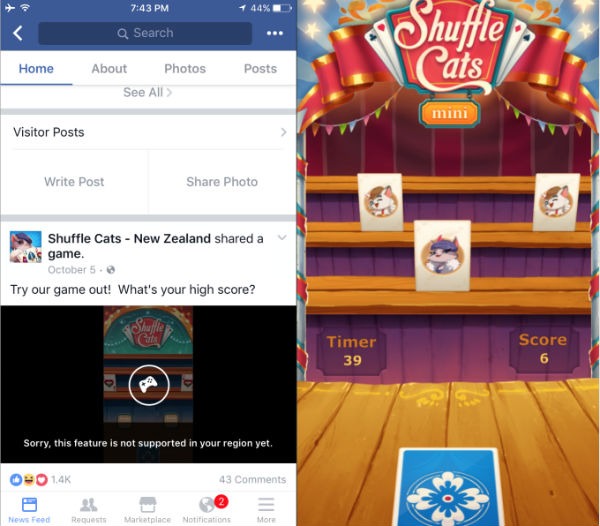 minijuegos Facebook Messenger