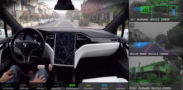 Un ví­deo muestra cómo es ir montado en un coche autónomo Tesla