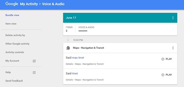 Todo lo que le has dicho a Google Voice está grabado 2 historial google voice