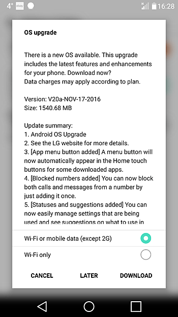 Empieza la actualización a Android 7.0 para el LG G5 2 lg g5 android