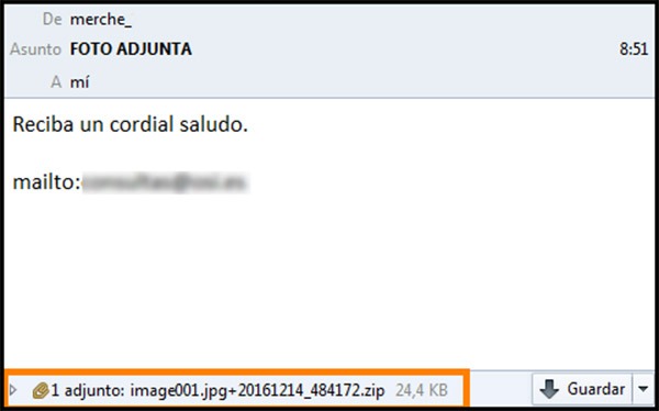 Un correo con asunto “Foto adjunta” podría infectar tu ordenador 2 OSI foto adjunta