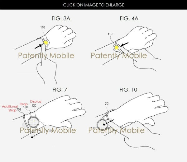 Así podrían ser los nuevos relojes inteligentes de Samsung 2 Samsung patente teloj