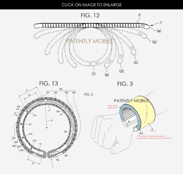 Así podrían ser los nuevos relojes inteligentes de Samsung 3 Samsung reloj inteligente patente