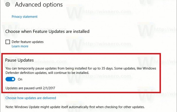 actualizaciones windows 10
