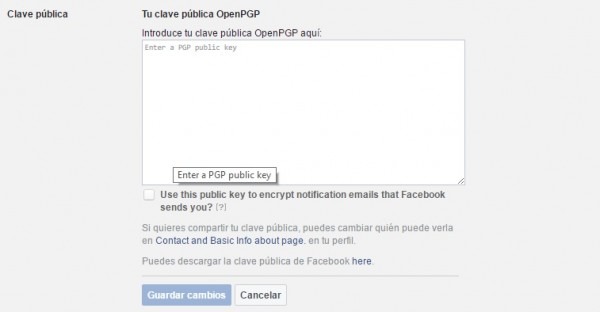 Estas son todas las opciones de seguridad de Facebook 7 clave-publica