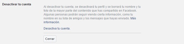 Estas son todas las opciones de seguridad de Facebook 13 desactivar-cuenta