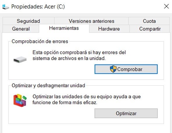 desfragmentar windows 10