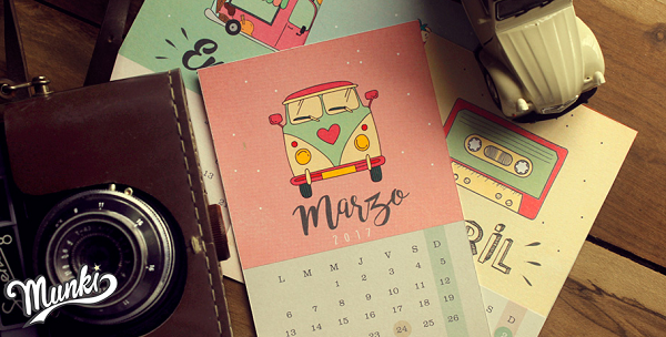 Calendario 2017, más de 150 plantillas para imprimir y descargar gratis 15 diseño calendario