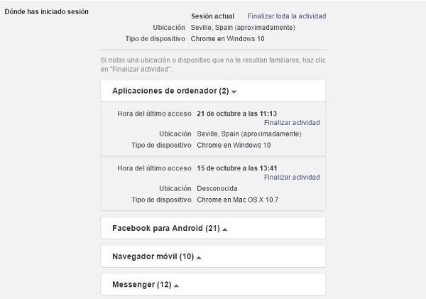Estas son todas las opciones de seguridad de Facebook 10 donde-has-iniciado-sesion