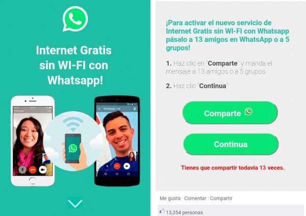 Nueva estafa por WhatsApp, ofrecen Internet gratis sin WiFi