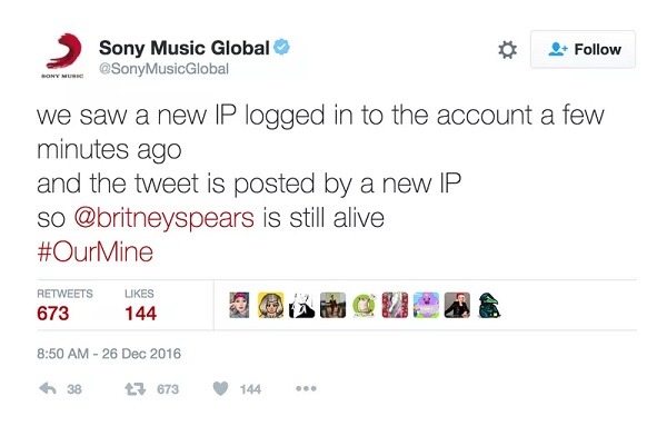 Sony anuncia la muerte de Britney Spears por Twitter 3 sony-twitter-hackeada-2