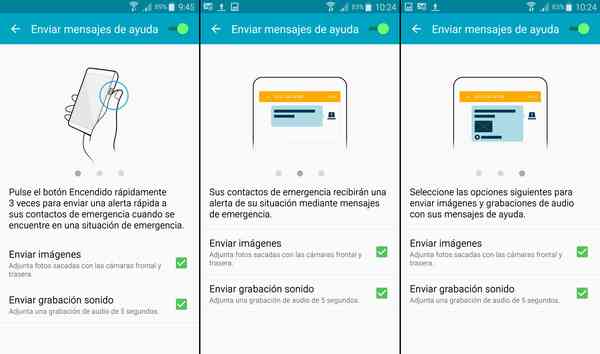 Ajustes Samsung Enviar Mensajes ayuda