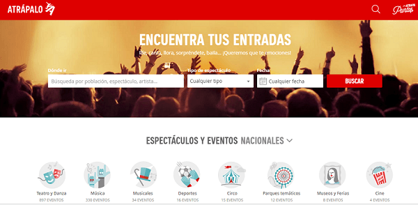 5 portales para encontrar entradas con descuento de espectáculos 2 atrápalo