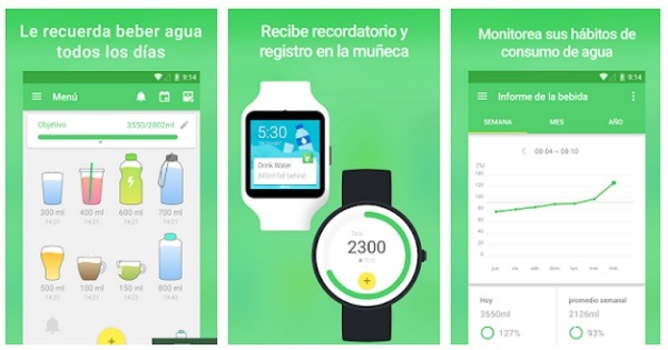 Estas son las apps que te ayudarán a subir la cuesta de enero 4 beber agua