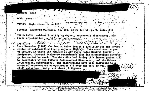 La CIA desclasifica archivos sobre OVNIS para que los descargues online 2 cia desclasificados archivos