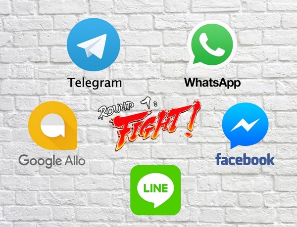 whatsapp telegram facebook line google allo