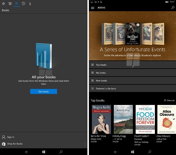 tienda libros windows 10