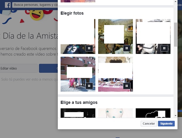 Cómo editar el vídeo del Día de la Amistad de Facebook 3 video amistad facebook