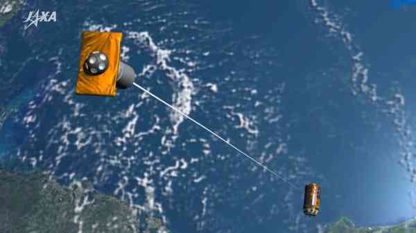 Amenazas desde el cielo, la basura espacial descontrolada 2 Satelite Kounotori y cable