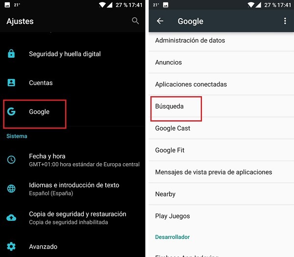 Ahorra batería con este práctico truco de Google Now 2 busqueda de google
