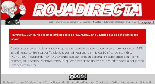 Rojadirecta es condenada definitivamente al cierre