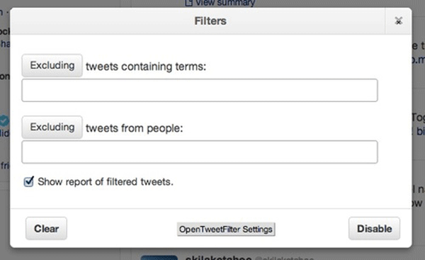 Las mejores extensiones para utilizar tu cuenta de Twitter 2 Extensión Open Tweet Filter