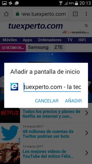 truco google chrome acceso directo nombre