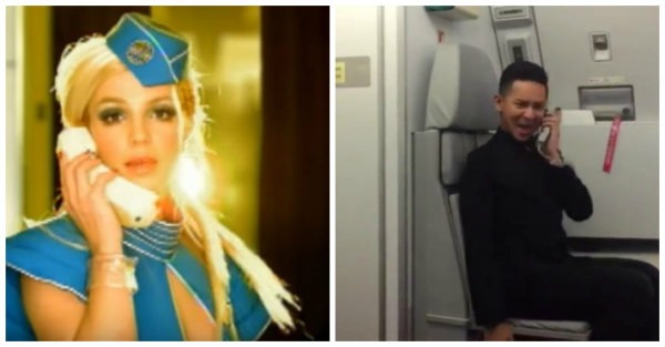 Azafato recrea Toxic de Britney Spears en el avión y lo sube a Instagram