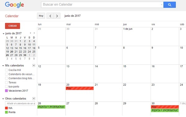 Cómo añadir las fechas de la Renta 2016 a tu calendario de Google 3 calendarios google renta impuestos