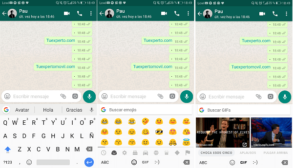 Cómo enviar GIF por WhatsApp con el teclado de Android 
