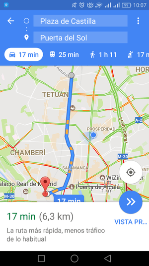 google maps ruta