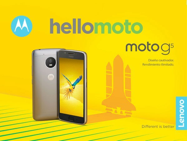 Moto G5 diseño 