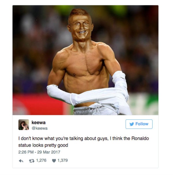 Ronaldo busto bronce