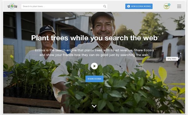 Ecosia, la historia del buscador que planta árboles con cada búsqueda