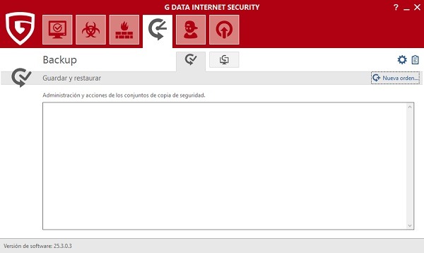 G Data Internet Security 2017, lo hemos probado 6 backup g data
