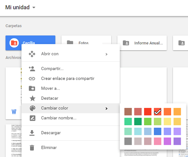 google drive colores