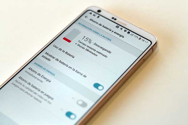 LG G6 ahorro de baterí­a