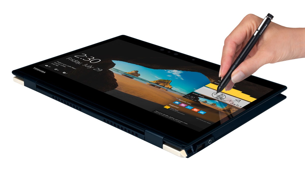 Toshiba Portégé X20, Portégé X30 y Tecra X40, portátiles ultraligeros que sobrepasan el kilo 2 Portege-X20W-Toshiba-Tableta